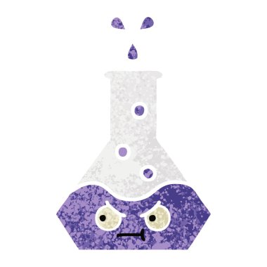 Retro illüstrasyon stil karikatür bir bilim ölçek