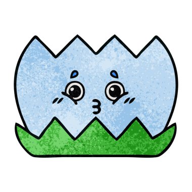 Retro grunge doku karikatür su lilly 