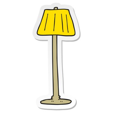etiket bir karikatür lambası
