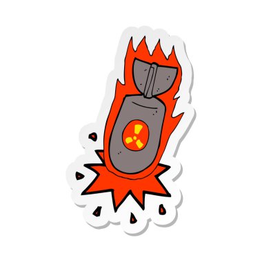 çizgi film atom bomba etiket