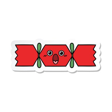 sevimli çizgi Noel fişeği etiket