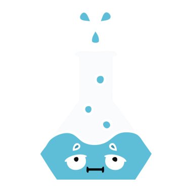 düz renk retro karikatür bir bilim ölçek