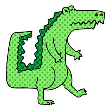 ilginç çizgi roman tarzı çizgi film timsah