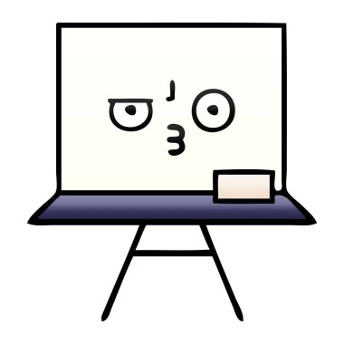 Degrade gölgeli çizgi film beyaz tahta