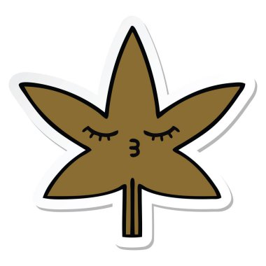 etiket sevimli çizgi sonbahar yaprak