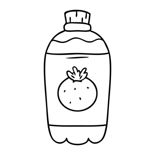 Linha desenho doodle de laranja pop — Vetor de Stock