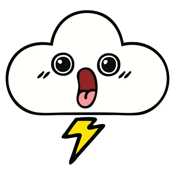 Cute cartoon storm cloud — Stock Vector