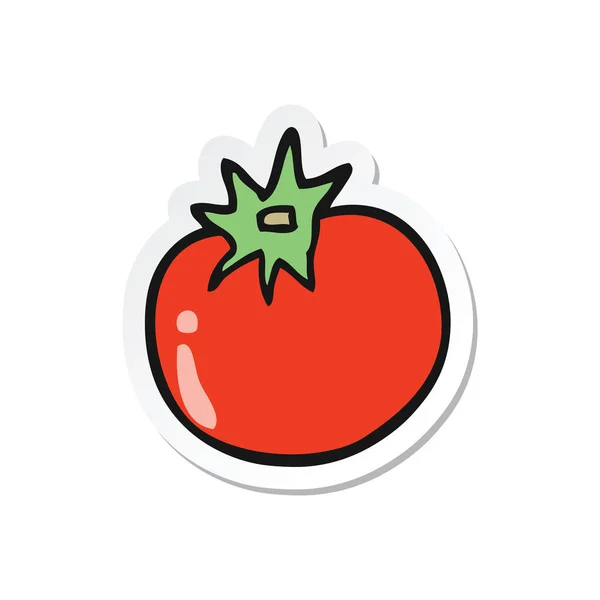 Etiqueta de um tomate de desenho animado — Vetor de Stock