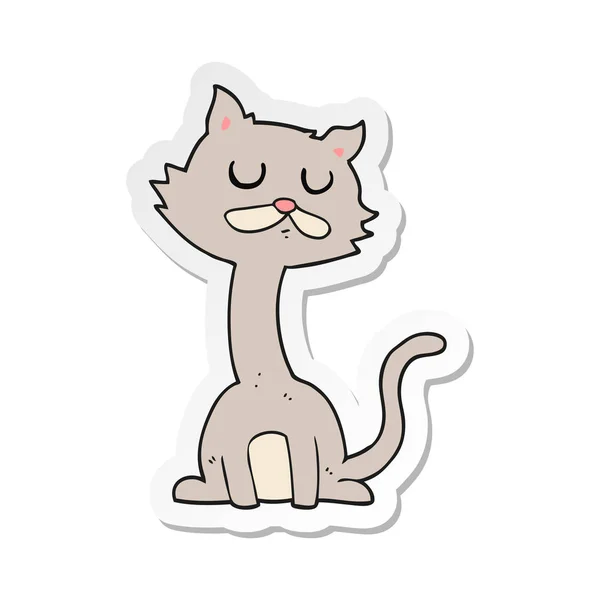 Nálepka Kreslená kočka — Stockový vektor