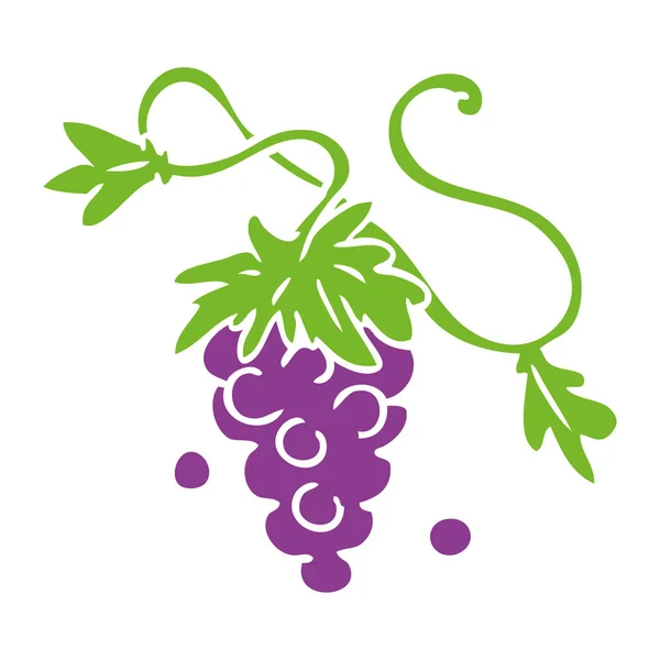 Kreskówka winogron na winorośli — Wektor stockowy