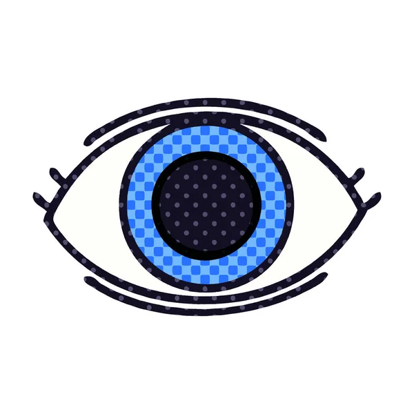 Comic Book Style Cartoon Eye — Stock Vector