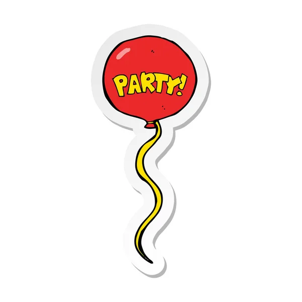 Sticker Cartoon Party Balloon — Stock Vector