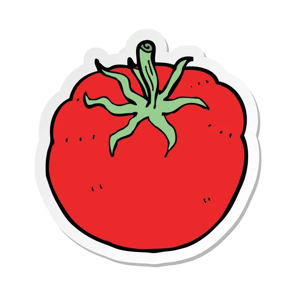 Etiqueta Tomate Desenho Animado — Vetor de Stock