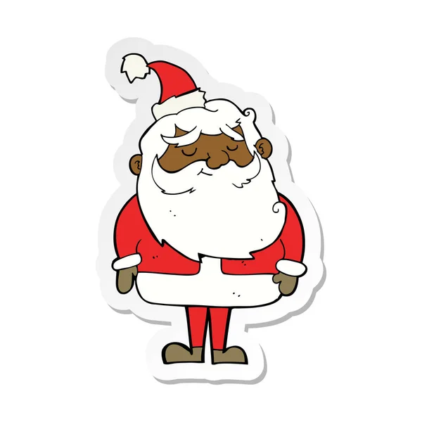 Adesivo di un cartone animato Babbo Natale — Vettoriale Stock