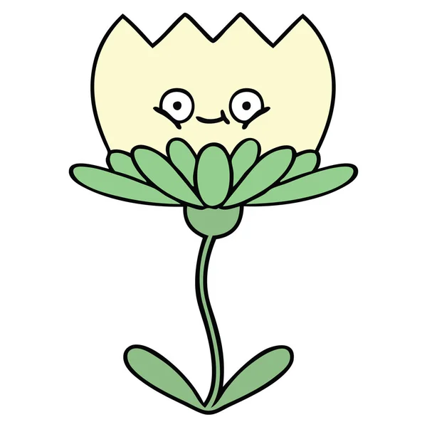 Fleur de dessin animé mignon — Image vectorielle