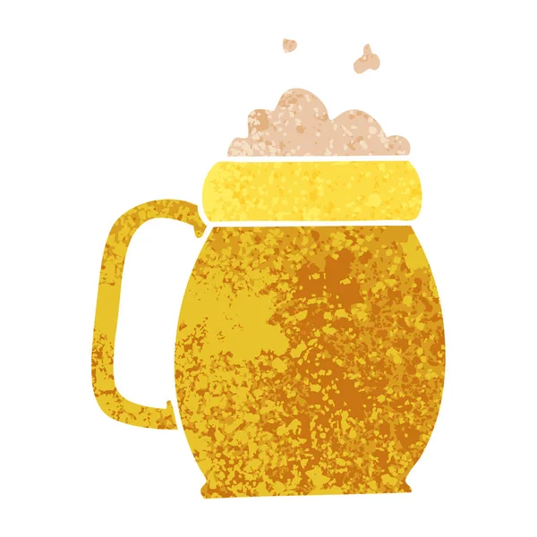 Retro Illustration Stil Egendomliga Tecknad Pint — Stock vektor