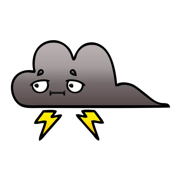 Gradiente sombreado dibujos animados tormenta nube — Archivo Imágenes Vectoriales