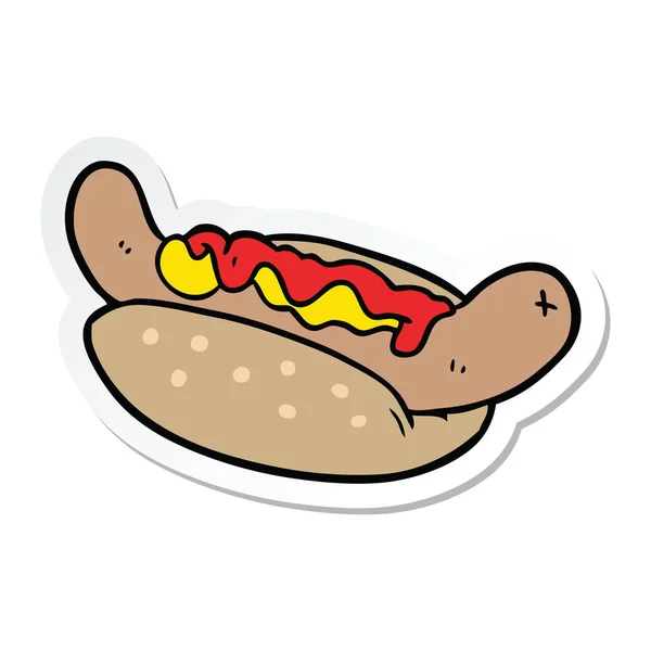 Naklejki cartoon hot dog — Wektor stockowy