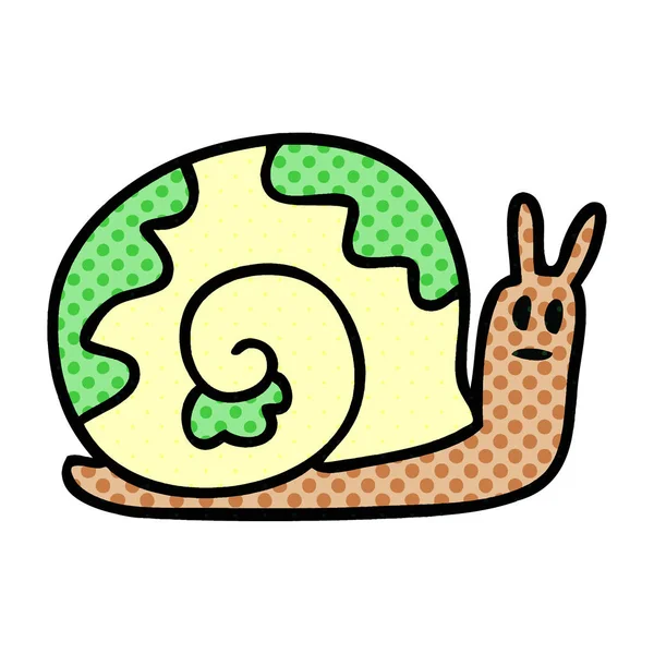 Quirky comic book style cartoon snail — Stock Vector