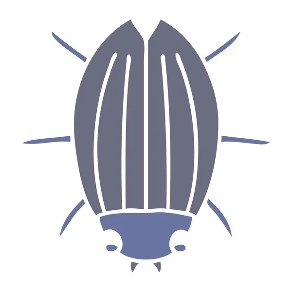 Eccentrico scarabeo del fumetto disegnato a mano — Vettoriale Stock