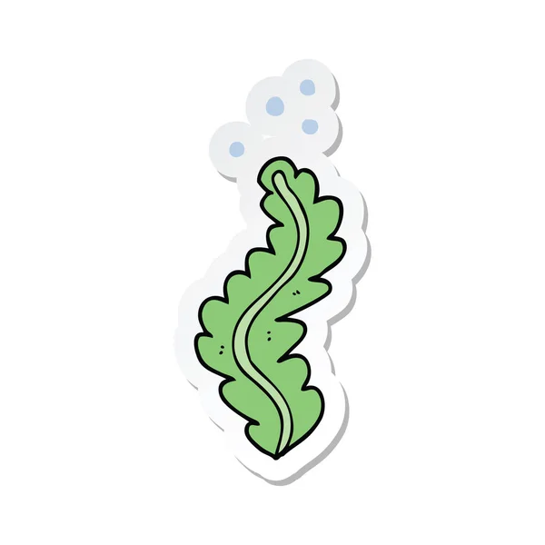 Pegatina de una alga de dibujos animados — Archivo Imágenes Vectoriales