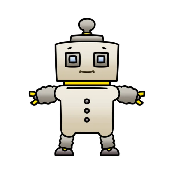Bizarní přechodů šedě kreslených robota — Stockový vektor