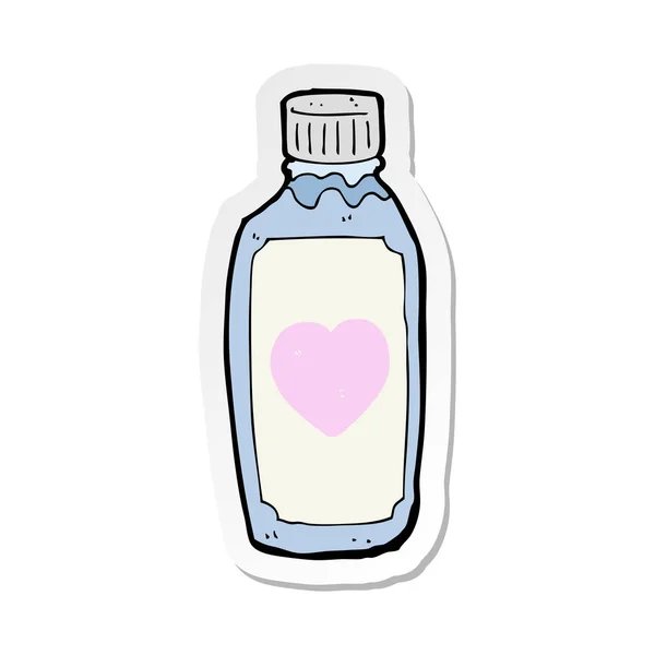 Autocollant d'une potion d'amour de dessin animé — Image vectorielle