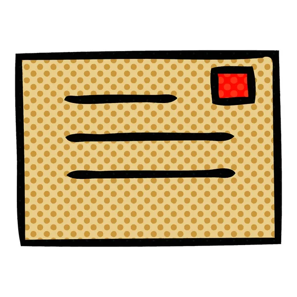 Comic book style cartoon paper envelope — Stock Vector