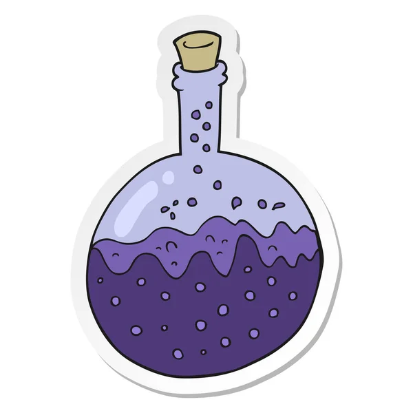 Sticker van de chemicaliën van een cartoon — Stockvector