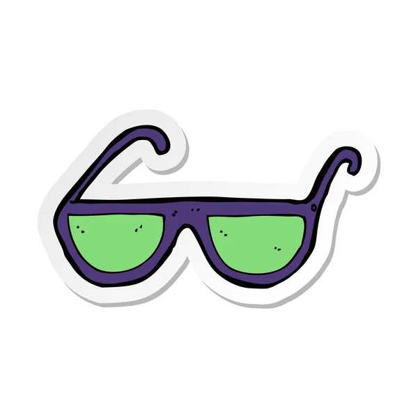 Pegatina Unas Gafas Sol Dibujos Animados — Vector de stock