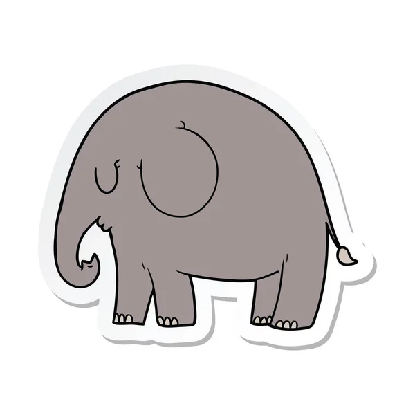 Autocollant Éléphant Dessin Animé — Image vectorielle