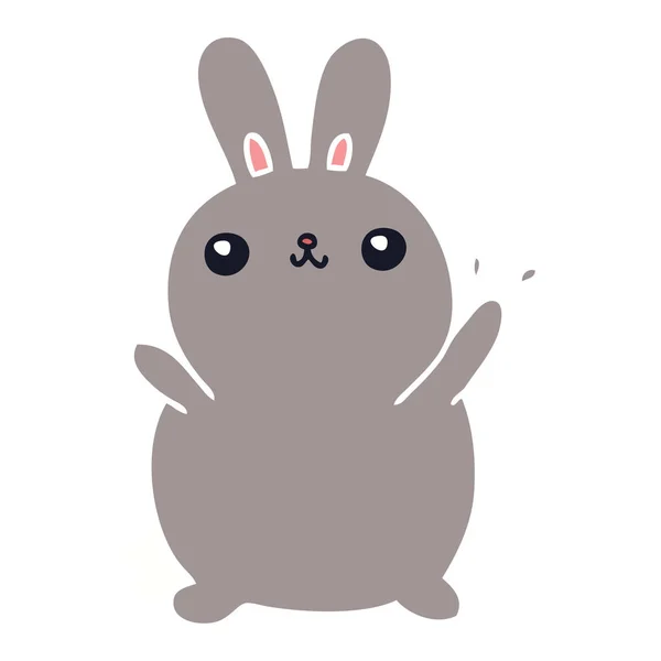 Disegnato Mano Eccentrico Coniglio Cartone Animato — Vettoriale Stock