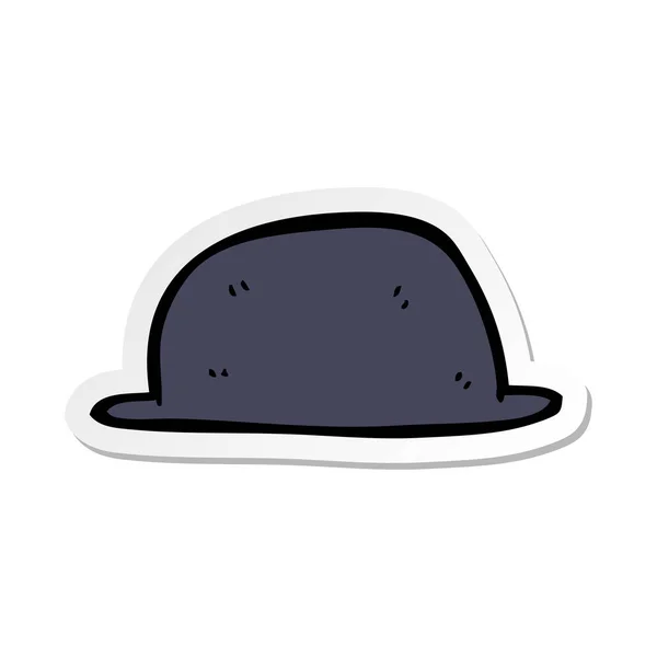 Sticker van de hoed van een cartoon — Stockvector