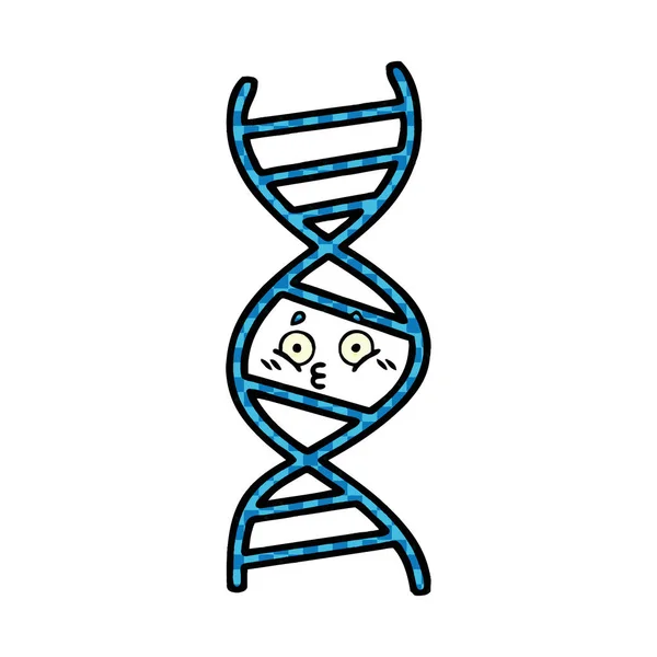 Comic book style cartoon DNA strand — Stock Vector