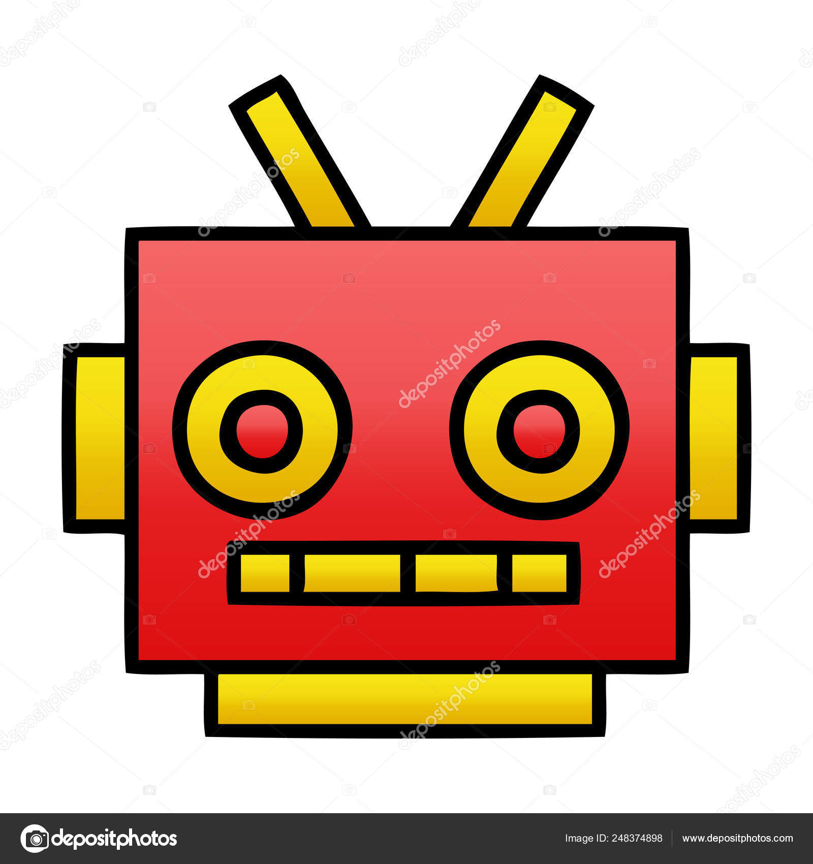 Gradient Ombrage Tete De Robot Dessin Anime Image Vectorielle Par Lineartestpilot C Illustration Gradient Ombrage Tete De Robot Dessin Anime Image Vectorielle Par Lineartestpilot C Illustration