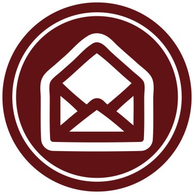 Zarf mektup dairesel simgesi simgesi