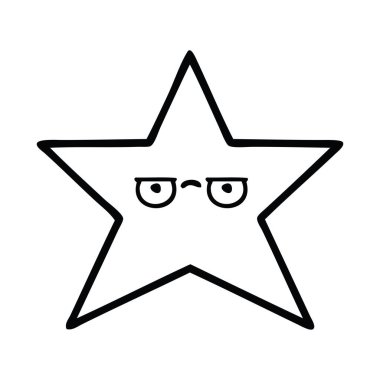 altın yıldız çizim karikatür