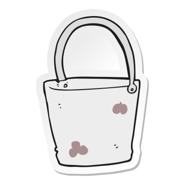 bir çizgi film kova etiket