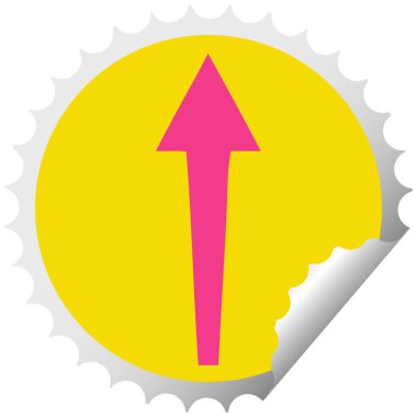 ilginç dairesel peeling etiket karikatür oku