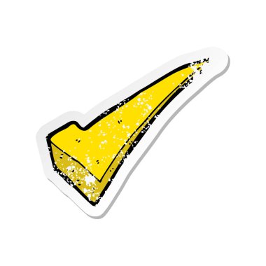 bir çizgi film kene sembol Retro sıkıntılı etiket