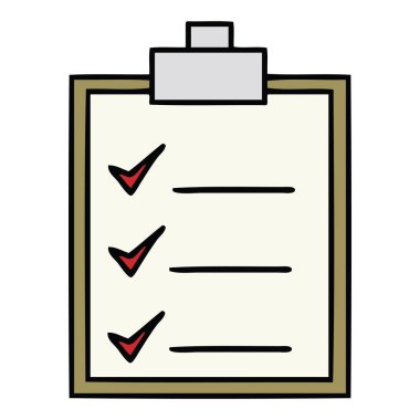 sevimli çizgi kontrol listesi