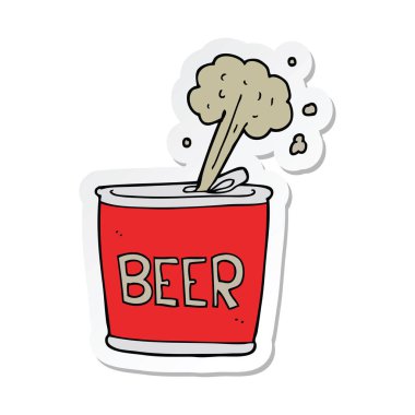 bir çizgi film bira etiket olabilir