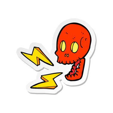 etiket bir çizgi film çılgın kafatası