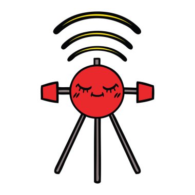 sevimli çizgi bir uydu