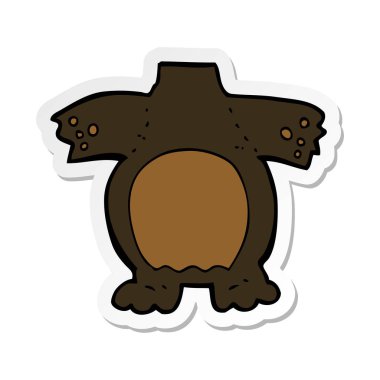 bir çizgi film siyah ayı vücut etiket