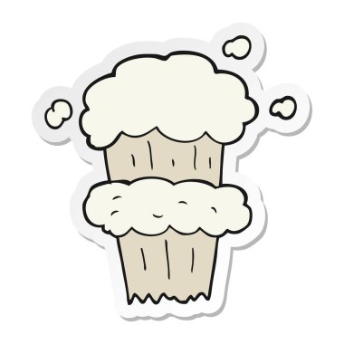 etiket bir karikatür duman Blast