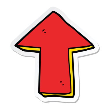 etiket bir karikatür işaret eden ok