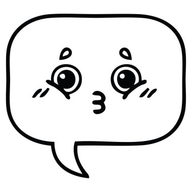 Çizim karikatür konuşma balonu