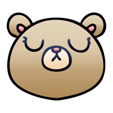 ilginç degrade gölgeli karikatür ayı