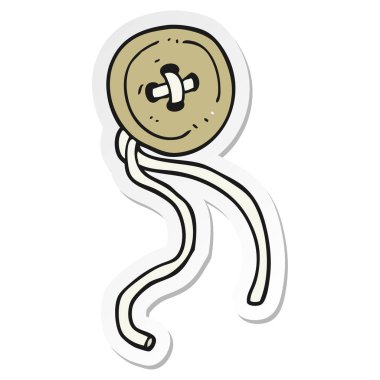 etiket bir karikatür düğmesinin